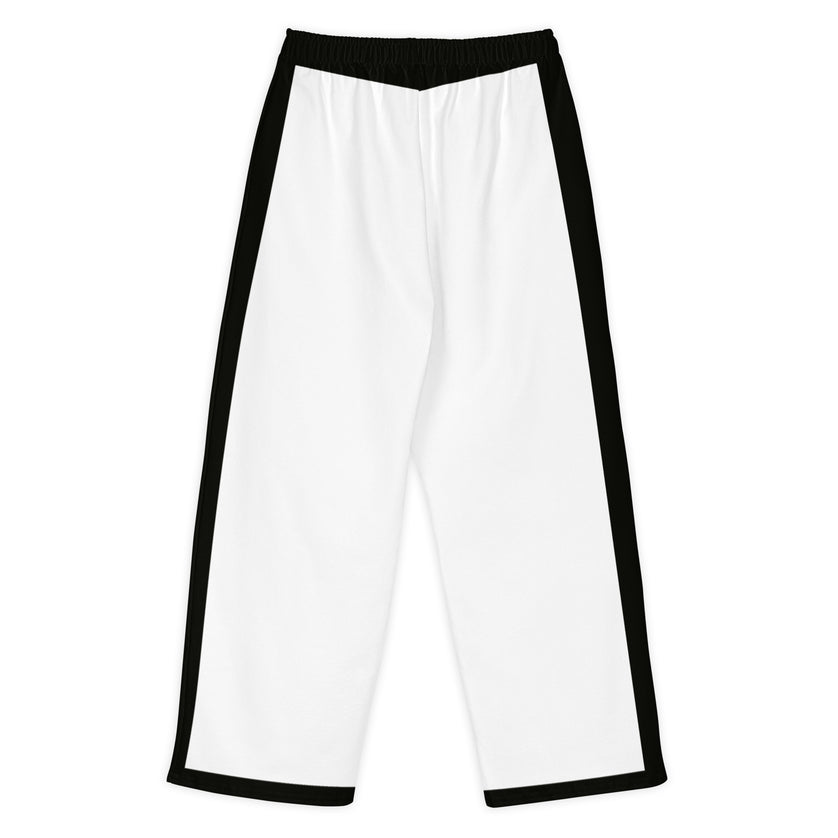 Grozavu wide-leg pants in 300 g/m2 cotton stretch, adjustable waist — view 2