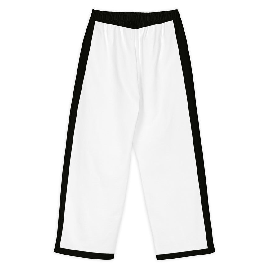 Grozavu wide-leg pants in 300 g/m2 cotton stretch, adjustable waist — view 2