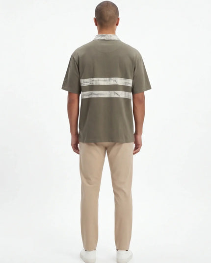 Rear view of the Maison Grozavu Slate Tee Edition in shirt — showing the sophisticated hardware.