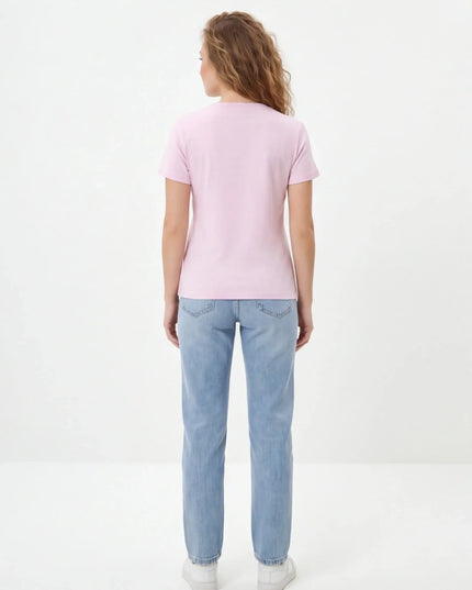 Maison Grozavu Minimalist Tee - Basalt Volume — rear view showing the back panel construction and neutral colourway hemline detail