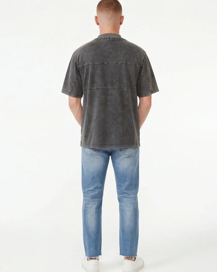 Maison Grozavu Ghost Tee Cut in signature tone — front view showing the subtle drape of the fabric