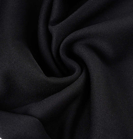 Close-up of the fabric of Black Sport Casual Pants – Loose Fit, showcasing the material's quality and texture.