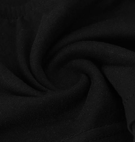 Close-up view of the fabric texture of the Strapless Sports Bralette Tank Top – Slim Fit in black.