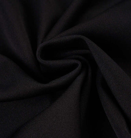 Close-up of soft black fabric showing the texture used in Long Sleeve Devil Hooded VNeck TShirt.