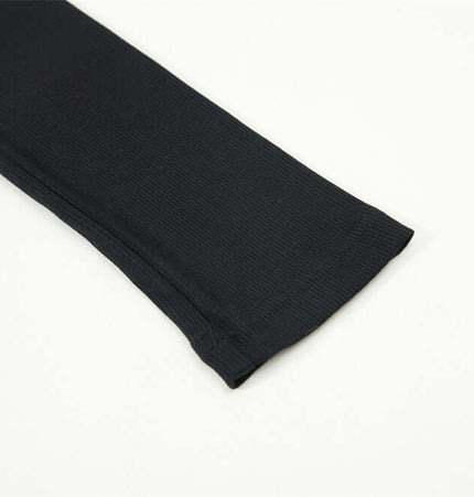 Close-up of the sleeve detail of the Stand Collar Knit Cardigan – Slim Fit, showcasing the fabric texture.