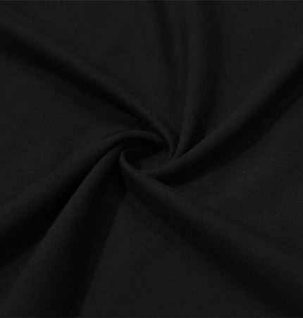 Distressed Sport Tank Top – Loose Fit black fabric close-up showing soft texture and quality.