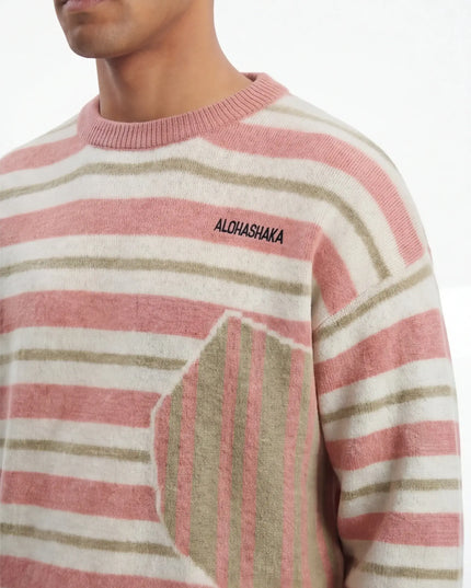 Maison Grozavu Formidable Obsidian Crewneck in signature tone — front view showing the structured collar construction