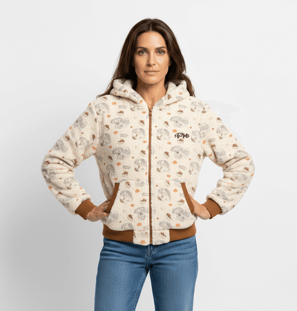 Bunny Ears Hooded Coat – Loose Fit featuring playful cartoon designs and a cozy hood for women.