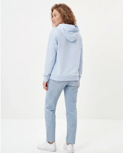 Front view of the Maison Grozavu Monochrome Crewneck Drape in sweatshirt — showing the structural collar.