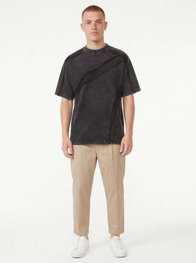T-shirt déstructuré d'été à manches courtes avec coupe parfaite