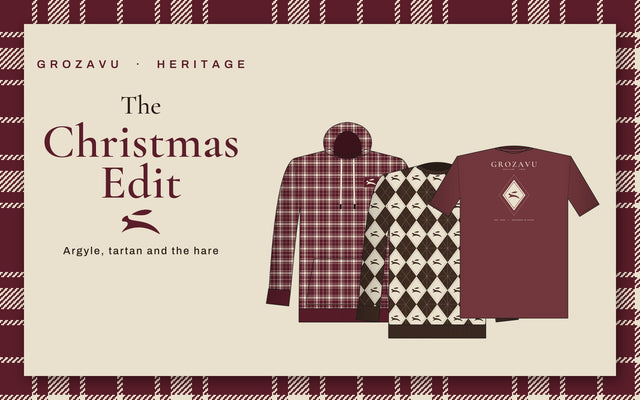 The Christmas Edit by Grozavu: tartan hoodie, hare argyle sweatshirt and Heritage tee