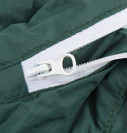 Color Block Jacket and Long Pants Set zipper detail close-up showing quality craftsmanship and design features.