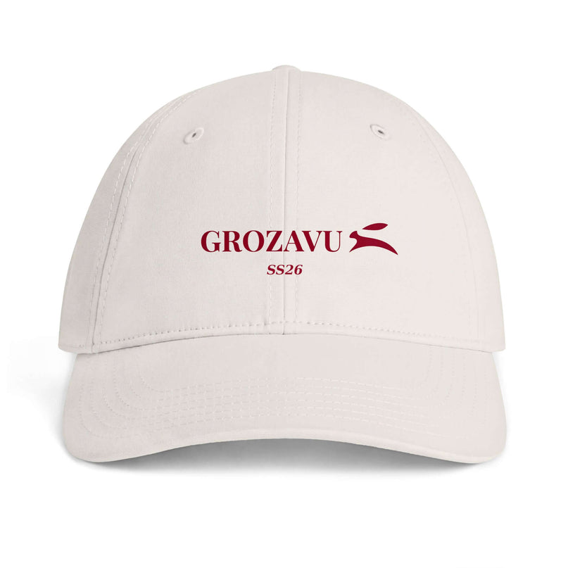 Grozavu low-profile cotton cap with classic curved peak and metal clasp