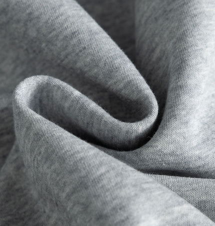 Cotton Loose Fit Hoodie Sweatshirt soft grey fabric close-up showcasing comfort and durability for everyday wear.
