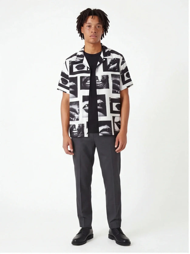 Maison Grozavu Crafted Ecru Shirt in signature tone — front view showing the precise sleeve cut