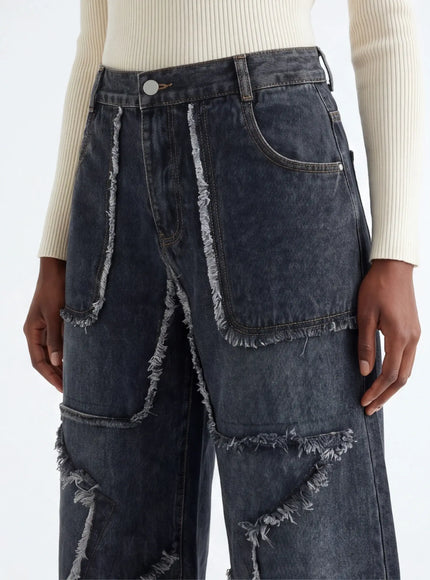Jeans Relaxés – en Tissu Respirant avec Détails Raffinés