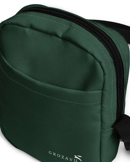 Front view of the Maison Grozavu Uncompromising Ash Bag in bag — showing the refined stitching.
