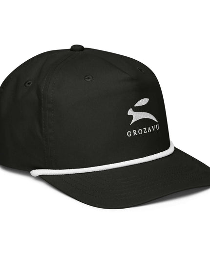 Front view of the Maison Grozavu Modern Ghost Cap in cap — showing the refined stitching.