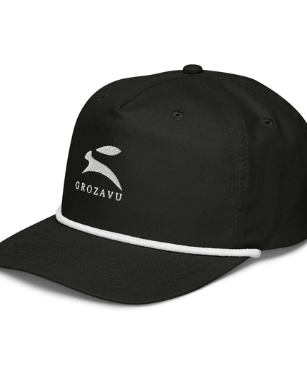 Front view of the Maison Grozavu Modern Ghost Cap in cap — showing the effortless drape.