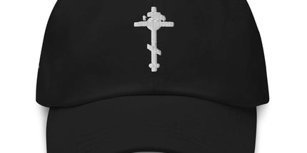 Front view of the Maison Grozavu Bone Cap Profile in hat — showing the refined stitching.