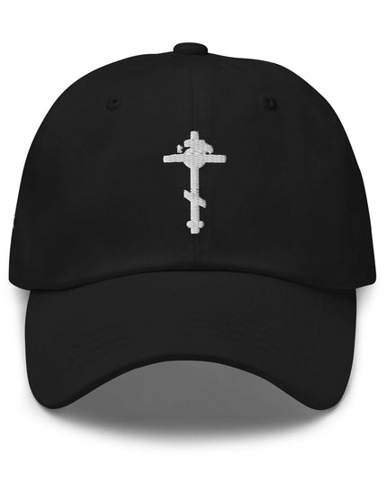 Front view of the Maison Grozavu Bone Cap Profile in hat — showing the refined stitching.