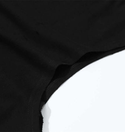 Close-up of the Distressed Sport Tank Top – Loose Fit showing smooth fabric and relaxed neckline design.