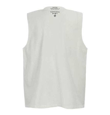Distressed Sport Tank Top – Loose Fit back view, showcasing soft cotton fabric and clean design.