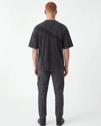 Front view of the Maison Grozavu Ivory Tee Structure in shirt — showing the robust construction.