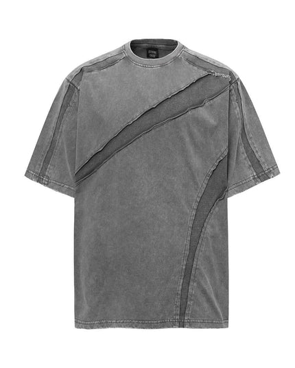 Front view of the Maison Grozavu Ivory Tee Structure in shirt — showing the robust construction.