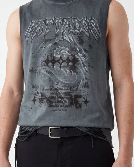 Maison Grozavu Sleek Dune Tank in signature tone — front view showing the clean back yoke detail