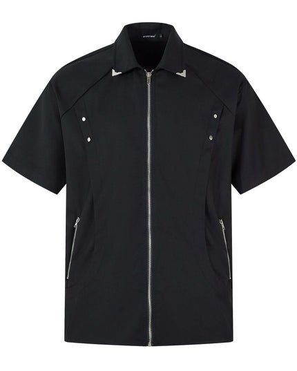 Front view of the Maison Grozavu Chalk Shorts Series in shorts — showing the clean lines.