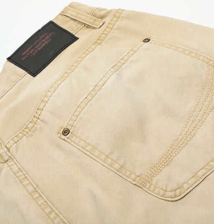 Elastic Waist Denim Shorts – Straight Fit back view showcasing pocket and waistband design.