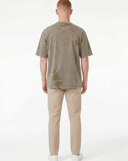 Maison Grozavu Slate Top Loom in signature tone — rear view showing the subtle drape of the fabric