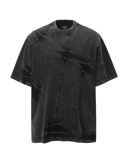 Maison Grozavu Slate Top Loom in black — front view showing the reinforced stitching on the hem