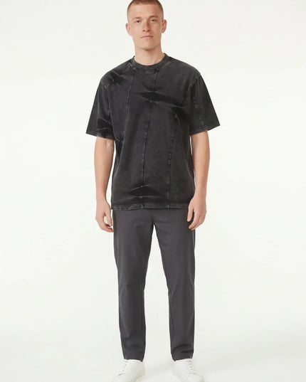 Maison Grozavu Slate Top Loom in black — front view showing the subtle drape of the fabric