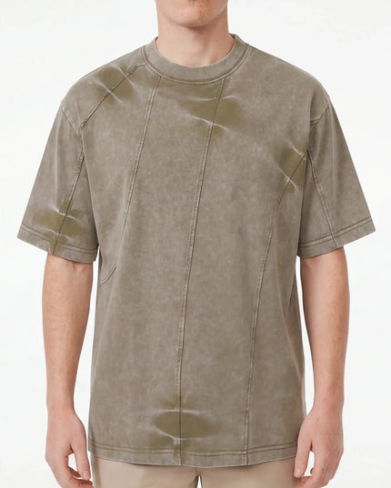 Maison Grozavu Slate Top Loom in olive — front view showing the clean back yoke detail