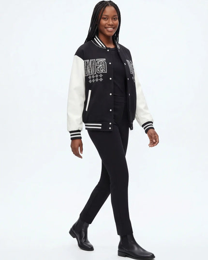 Front view of the Maison Grozavu Midnight Jacket Weave in jacket — showing the refined stitching.