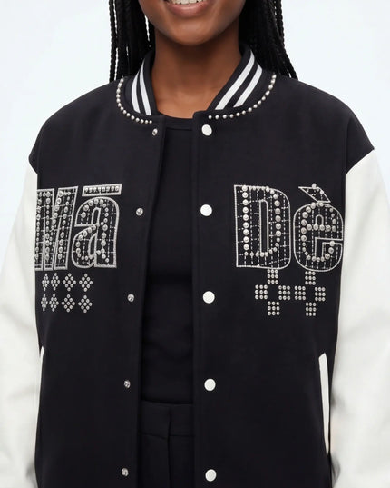Front view of the Maison Grozavu Midnight Jacket Weave in jacket — showing the structural collar.