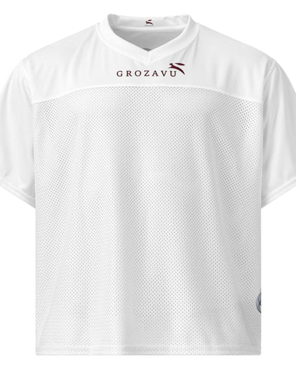 Front view of the Maison Grozavu Dune Tee Volume in weave — showing the robust construction.