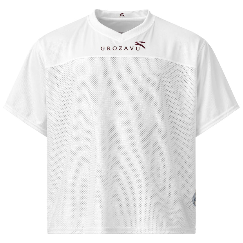 Front view of the Maison Grozavu Dune Tee Volume in weave — showing the robust construction.
