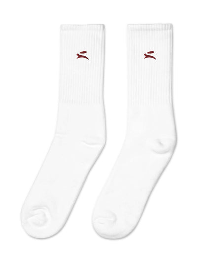 Heavyweight Carbon Socks — left-side profile view showing sleeve angle and White fabric fall