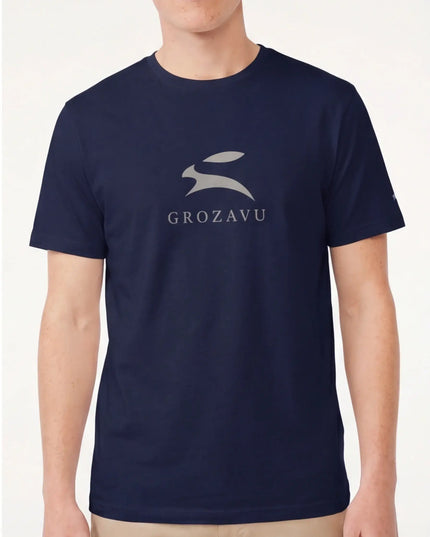 Front view of the Maison Grozavu Taupe Tee Loom in shirt — showing the refined stitching.
