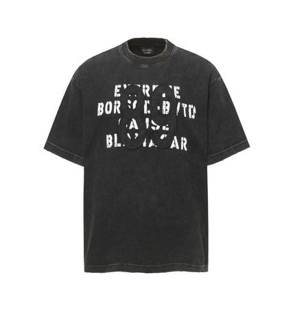 Retro Waffle Washed Cotton TShirt featuring a vintage style with a relaxed fit and textured surface.