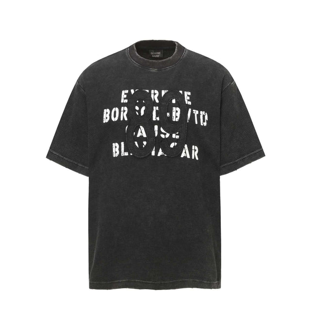 Retro Waffle Washed Cotton TShirt featuring a vintage style with a relaxed fit and textured surface.