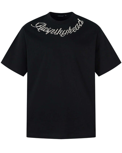 Front view of the Maison Grozavu Sleek Carbon Tee in shirt — showing the premium fabric texture.