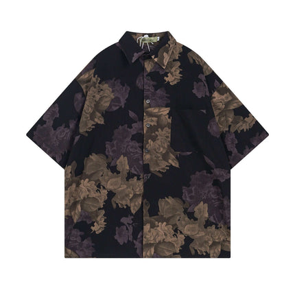 Floral Short Sleeve Shirt – Loose Fit featuring a bold floral print and relaxed fit design.