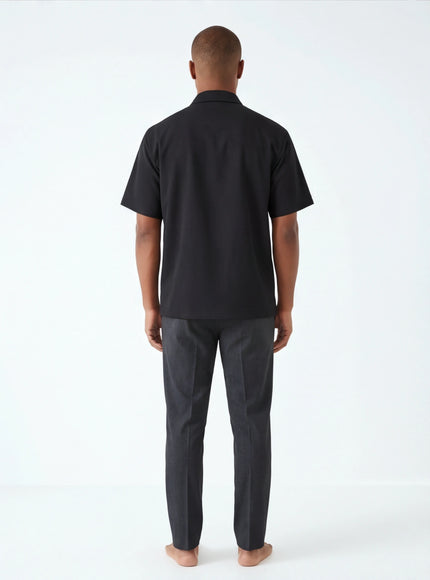 Blouse courte unique avec fermeture éclair à coupe parfaite