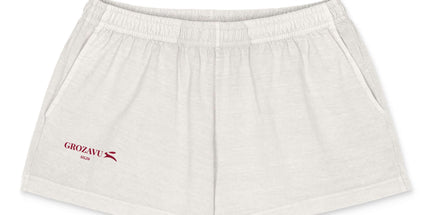 Grozavu garment-dyed shorts in 220 g/m2 ring-spun cotton, relaxed flared fit