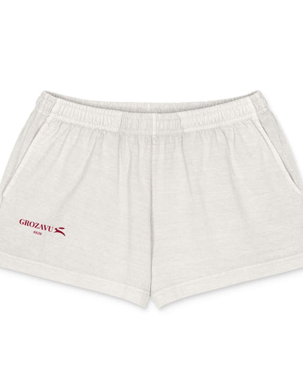 Grozavu garment-dyed shorts in 220 g/m2 ring-spun cotton, relaxed flared fit