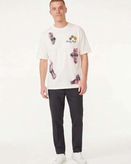 Maison Grozavu Pewter Top Weave in signature tone — front view showing the precise sleeve cut